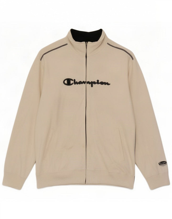 Champion Giacca da tuta grafica da uomo XL Cotone bianco