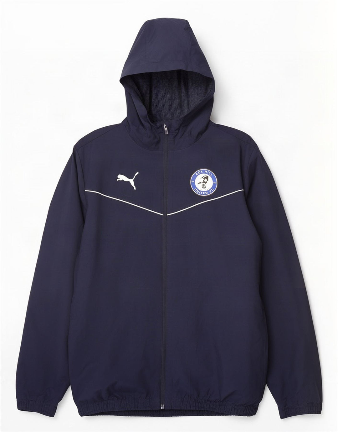 Giacca antipioggia con cappuccio Puma da uomo Box Hill FC UK 38 medio poliestere blu navy
