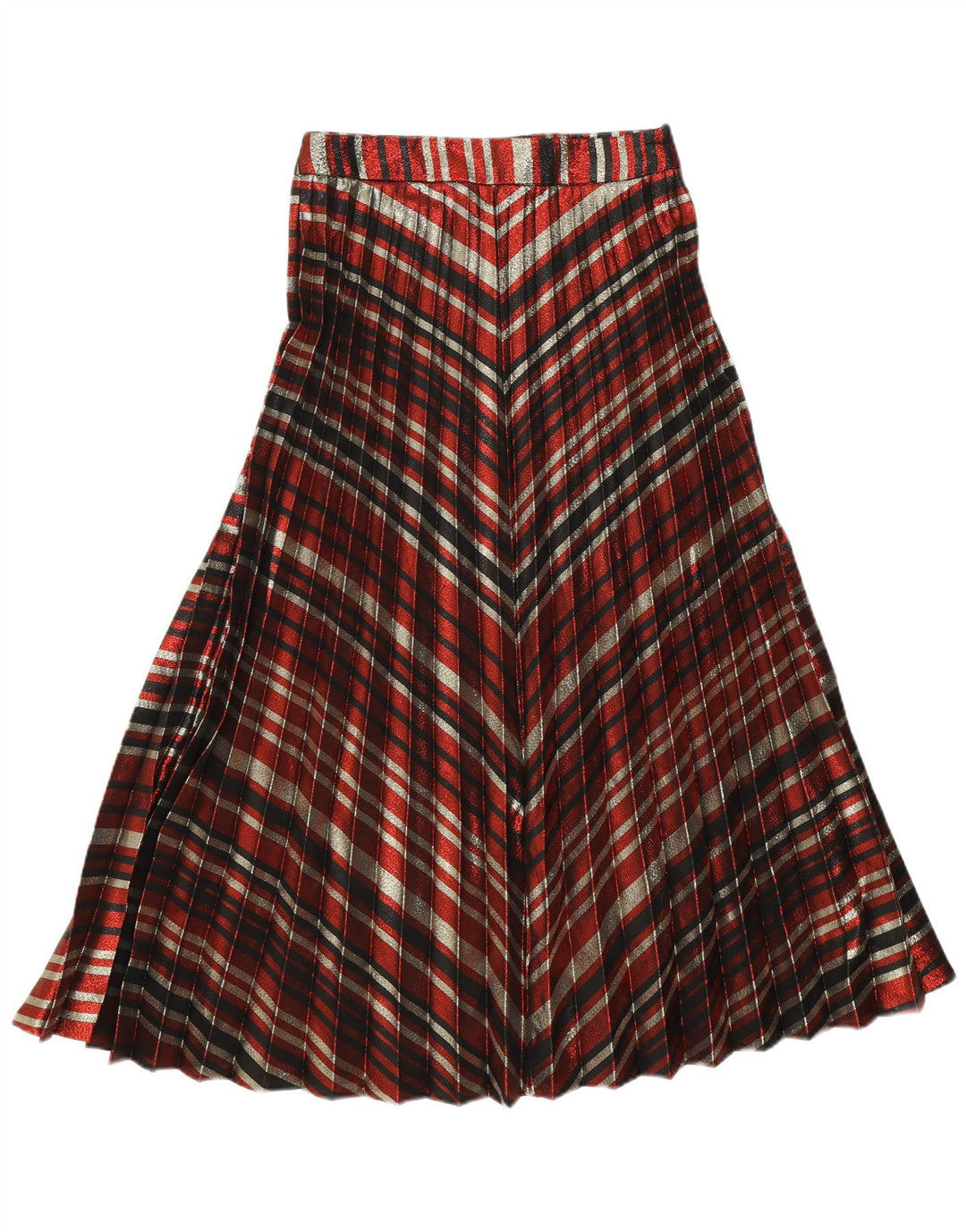 Gonna a pieghe a coltello da donna Zara piccola W26 poliestere a righe multicolore