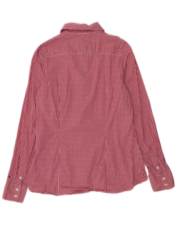 Camicia da donna Tommy Hilfiger US 12 Large Red Gingham Cotton