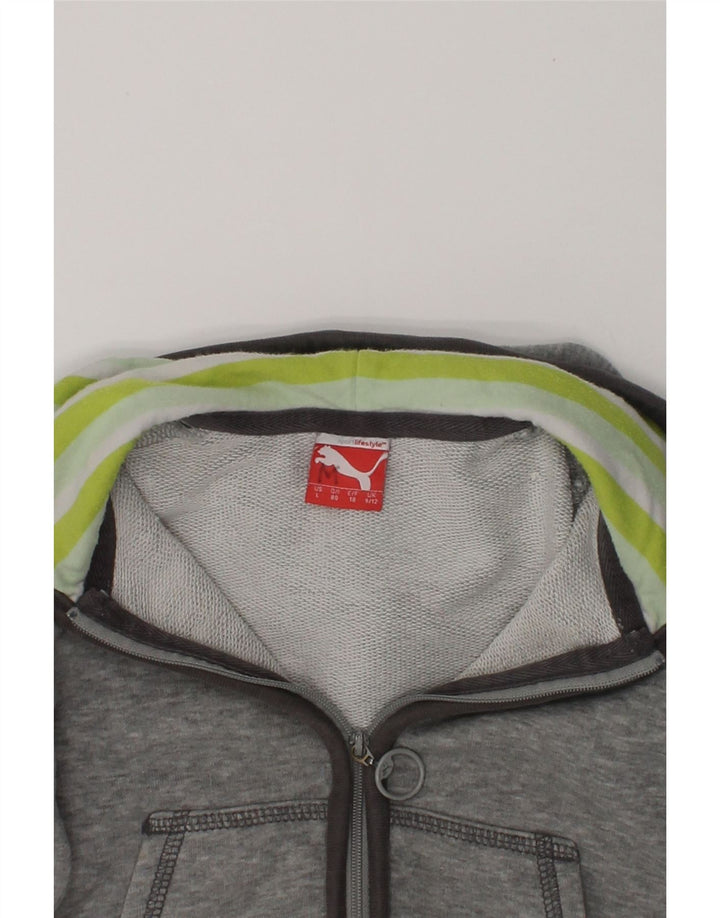 PUMA Baby Boys Zip Hoodie Sweater 9-12 Months Grey Cotton | Vintage Puma | Thrift | Second-Hand Puma | Used Clothing | Messina Hembry 