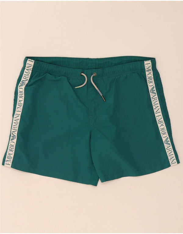 Pantaloncini da bagno grafici da uomo Emporio Armani Large Green Colourblock