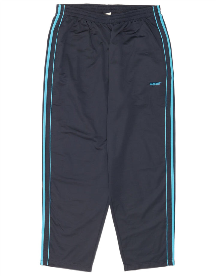 Pantaloni da tuta vintage da uomo 2XL Poliestere a righe blu navy