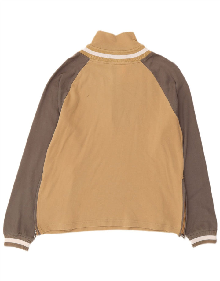 Felpa da donna Champion con zip e collo, maglione, UK 14, color block beige medio
