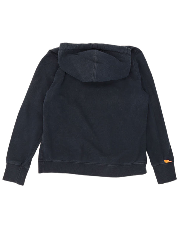 Felpa con cappuccio grafica da donna Superdry UK 18 XL cotone blu navy