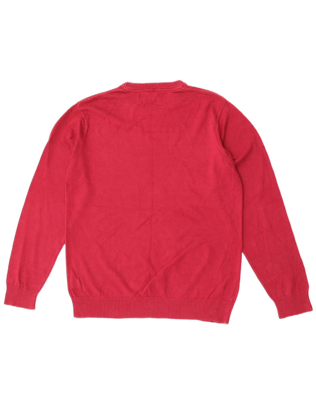 Crew Clothing Maglione da uomo girocollo in cotone rosa medio