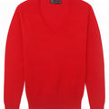 Maglione maglione con scollo a V da donna Zara UK 12 rosso medio