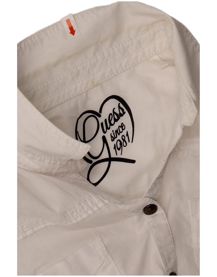 Camicia Guess Bambina 11-12 Anni Cotone Bianca