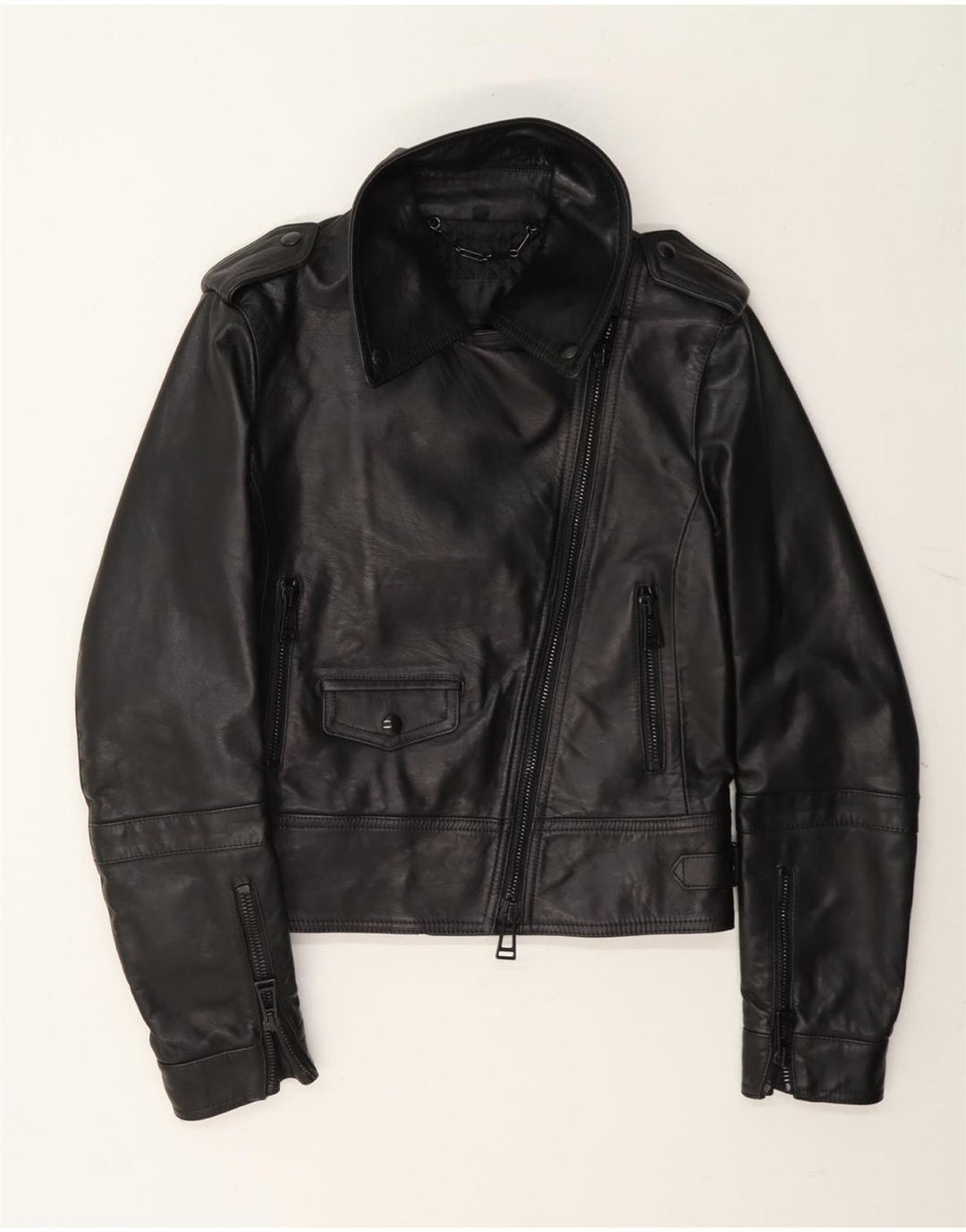Giacca da motociclista in pelle da donna Belstaff IT 38 XS nera