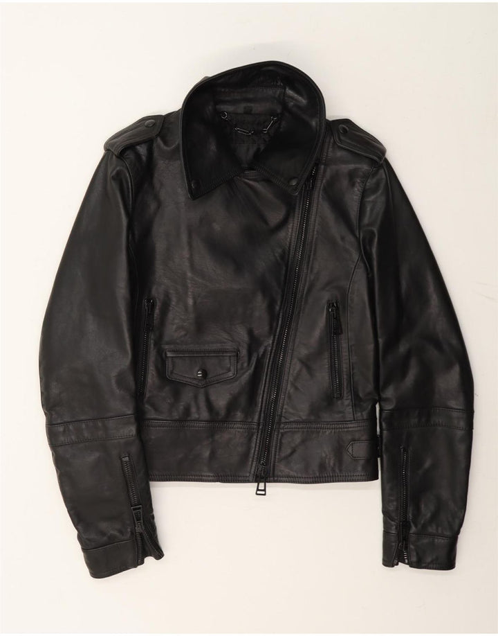 Giacca da motociclista in pelle da donna Belstaff IT 38 XS nera