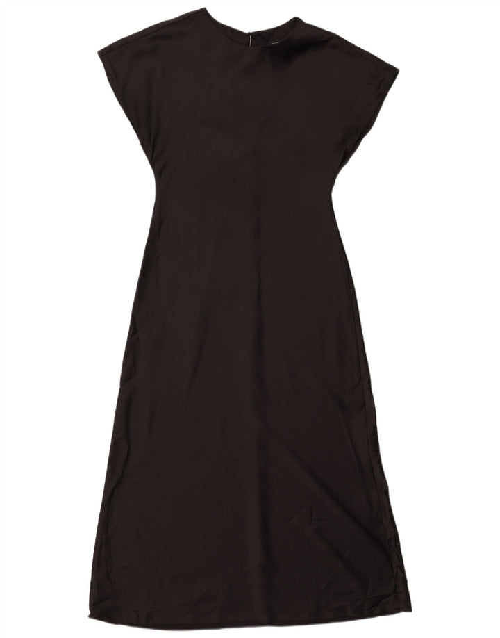 Vestito lungo da donna Zara UK 12 poliestere nero medio