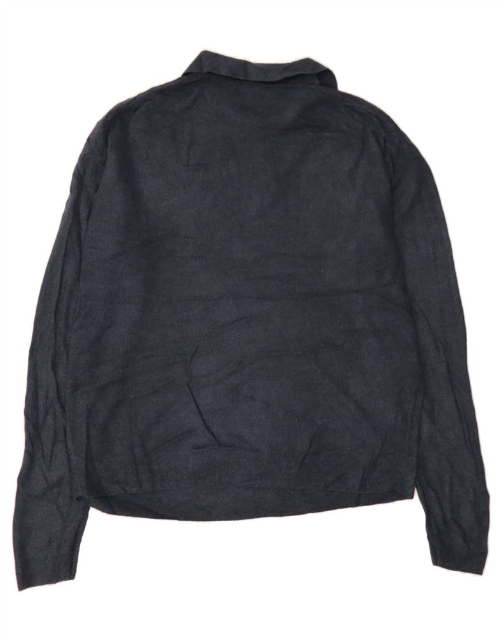 DOCKERS Mens Polo Neck Jumper Sweater Large Navy Blue Acrylic Vintage Dockers and Second-Hand Dockers from Messina Hembry 