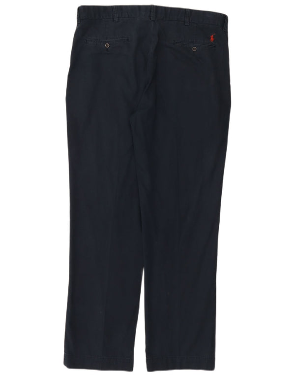 Pantaloni chino dritti da uomo Polo Ralph Lauren W38 L32 cotone blu navy