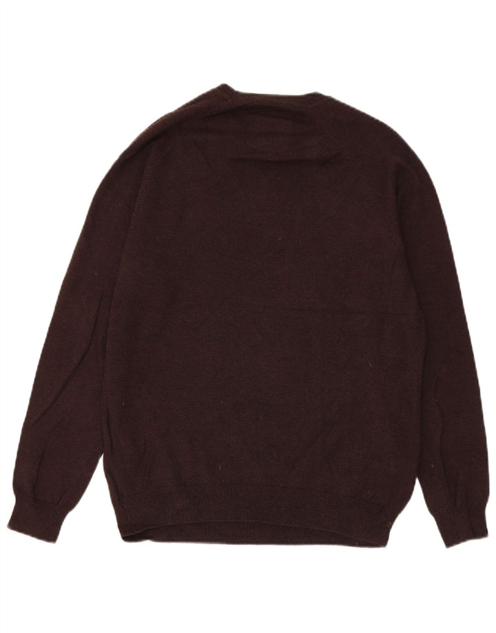 Maglione da uomo girocollo Superdry in cotone chiazzato marrone piccolo