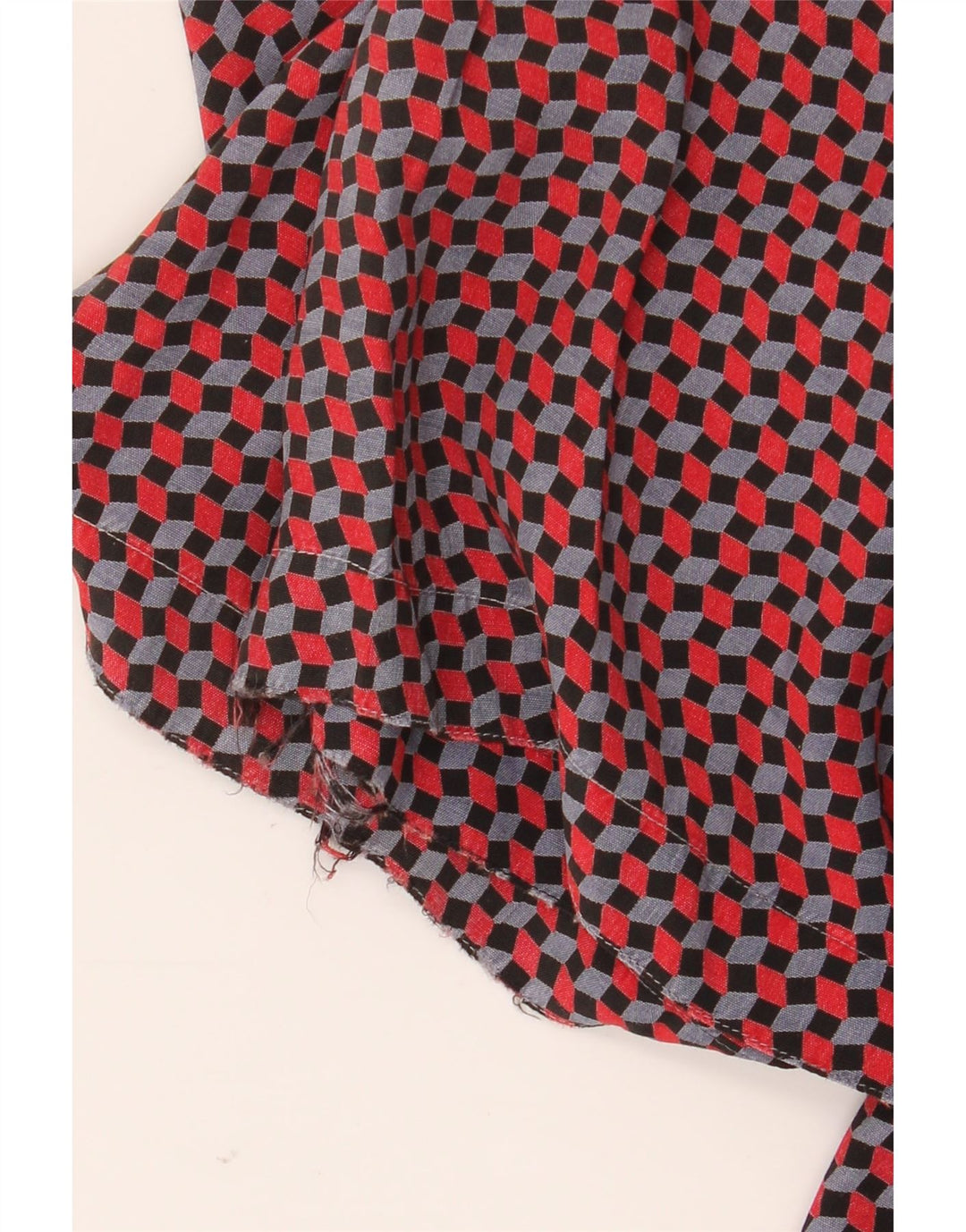 Camicia vintage da uomo a maniche corte XL multicolore geometrica