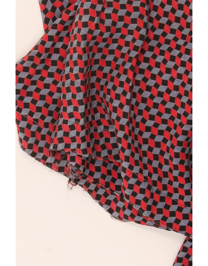 Camicia vintage da uomo a maniche corte XL multicolore geometrica