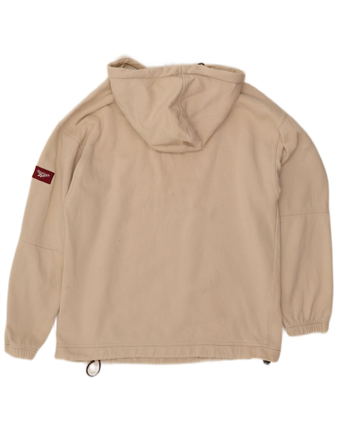 REEBOK Maglia con cappuccio vestibilità ampia da uomo XS bianco sporco