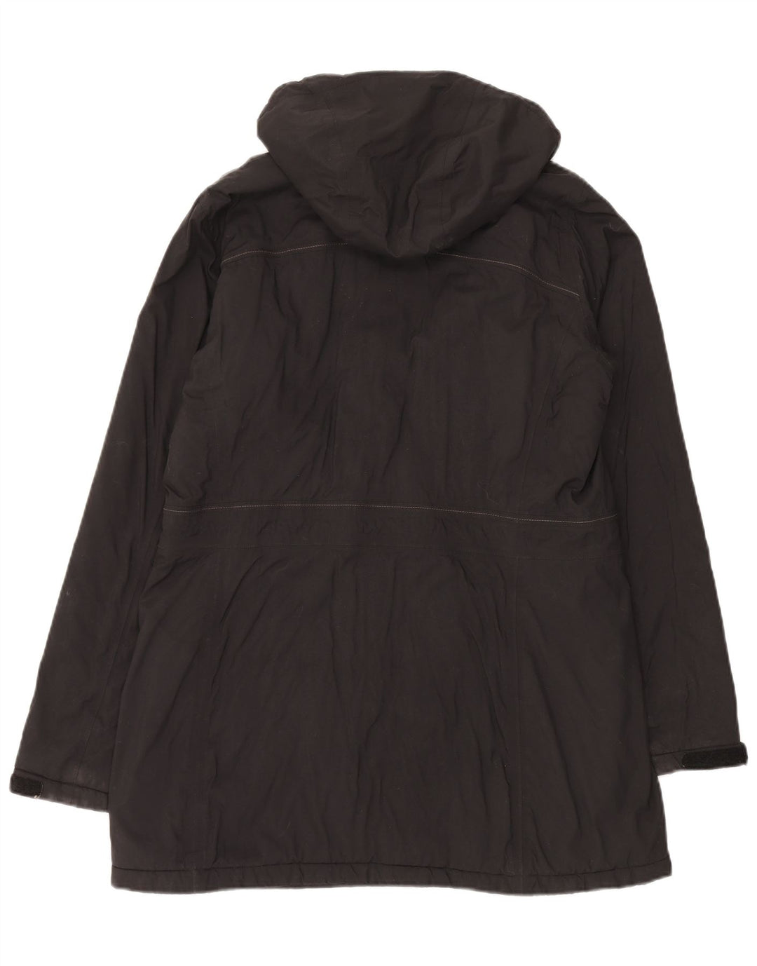 HELLY HANSEN Giacca a vento con cappuccio da donna UK 16 Large Nero Poliammide