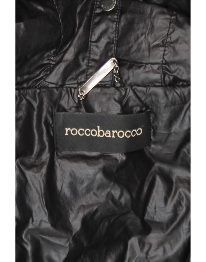Piumino Donna con Cappuccio Roccobarocco IT 44 Medium Nero Poliestere