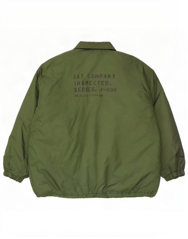 Giacca a vento grafica da uomo dal taglio ampio Tom Tailor UK 40 Large Verde