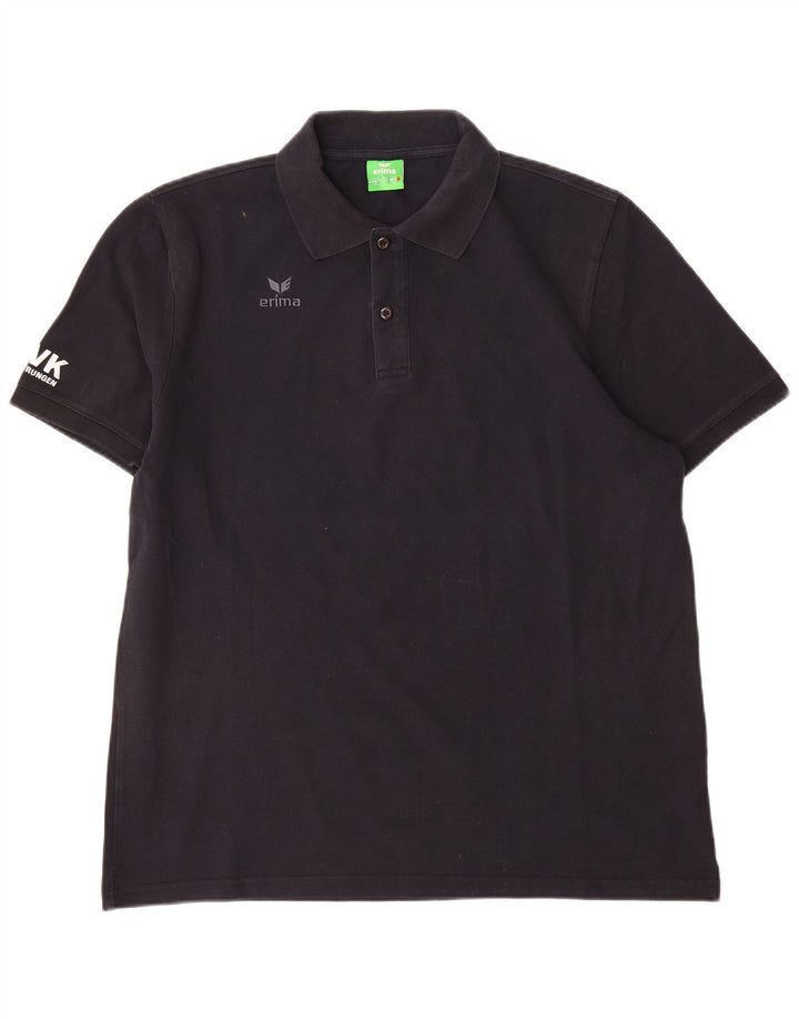 Polo grafica da uomo Erima XL in cotone nero