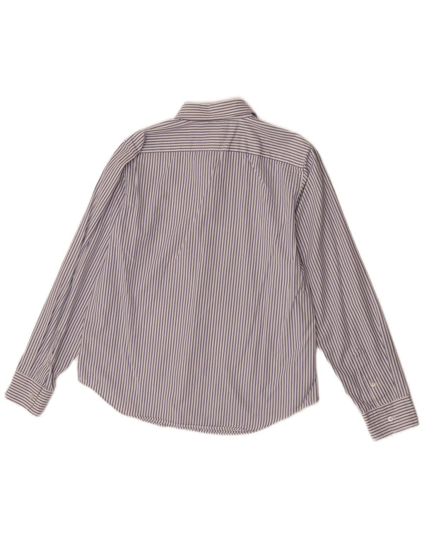 Camicia da donna Ralph Lauren UK 14 Cotone gessato blu medio