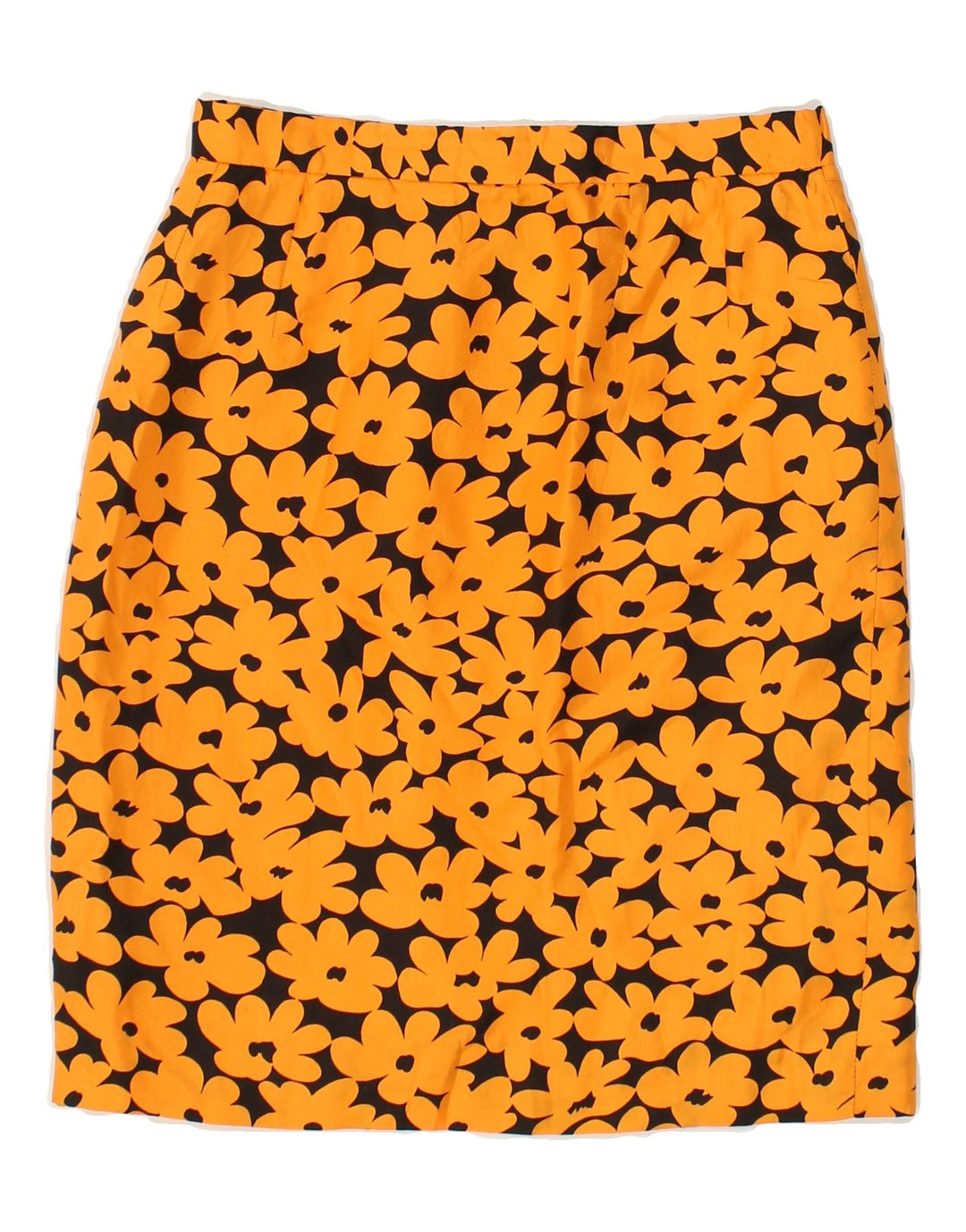 VINTAGE Womens Midi Skirt W26 Small Yellow Floral | Vintage Vintage | Thrift | Second-Hand Vintage | Used Clothing | Messina Hembry 