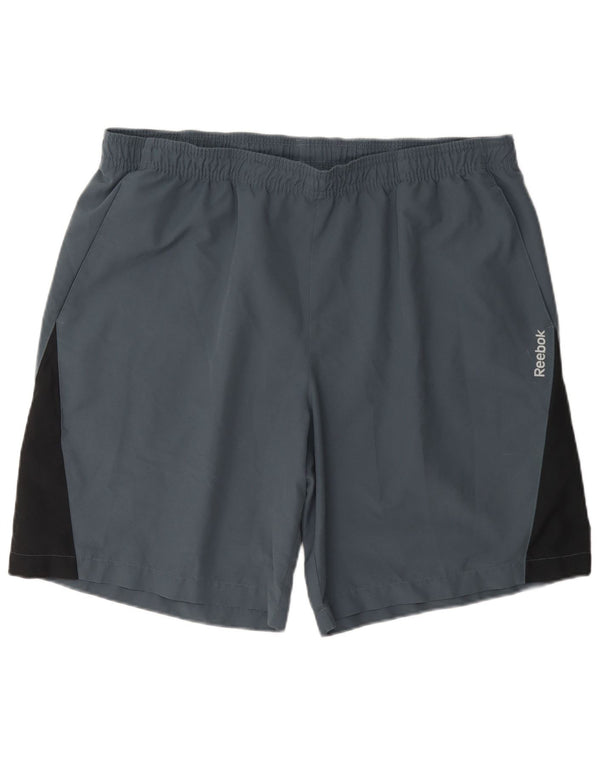 Pantaloncini sportivi Reebok Speedwick da uomo XL blu in poliestere color block
