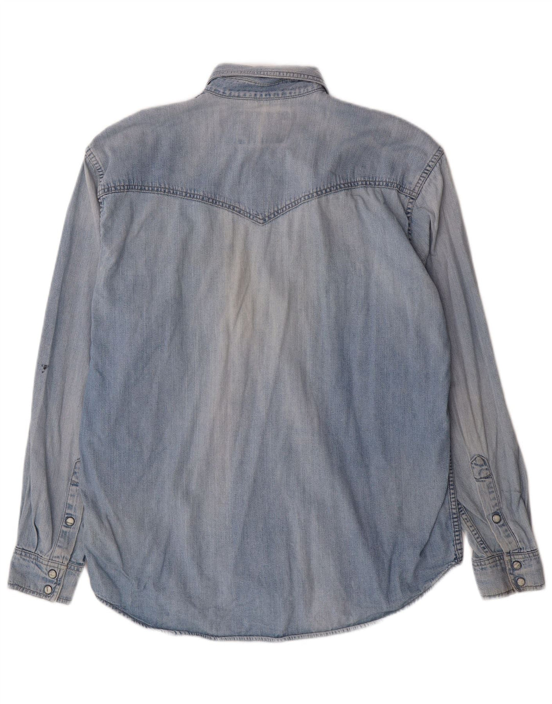 Camicia di jeans da uomo WRANGLER grande in cotone blu