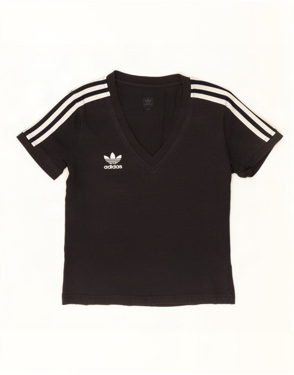 T-shirt da donna Adidas Top UK 10 piccola in cotone nero