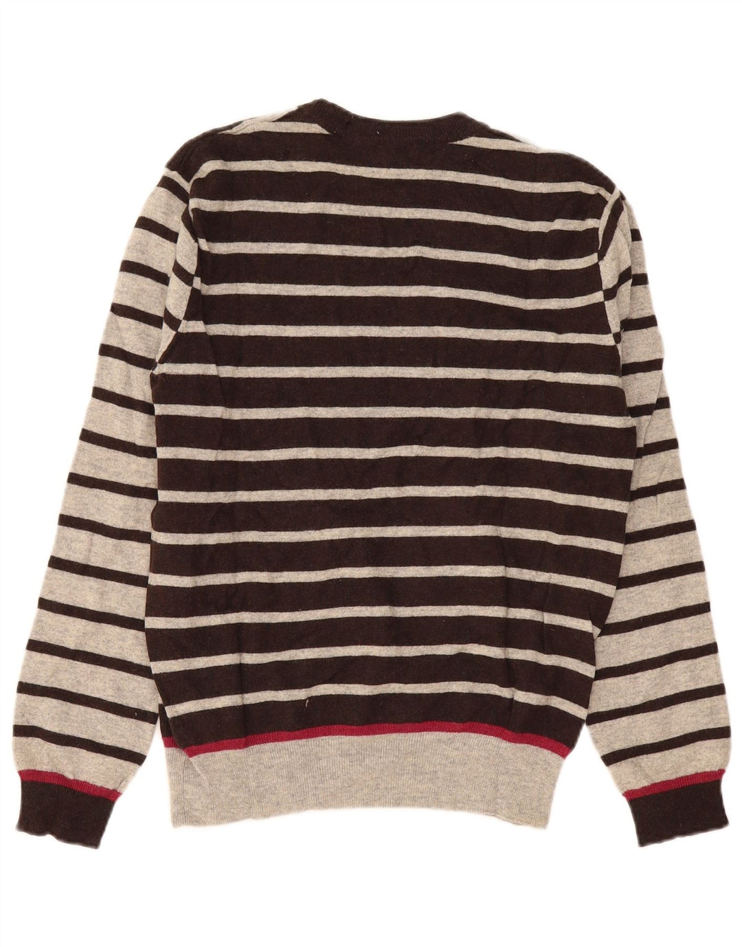 Maglione maglione girocollo da uomo Invicta in lana a righe grigie grandi