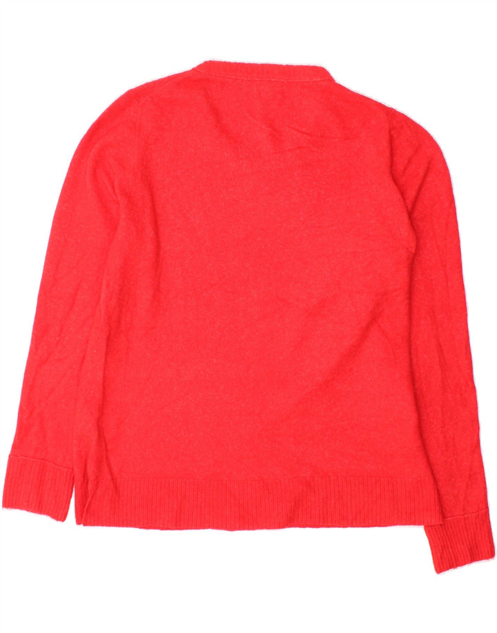 J. CREW Womens Crew Neck Jumper Sweater UK 16 Large Red Acrylic Vintage J. Crew and Second-Hand J. Crew from Messina Hembry 