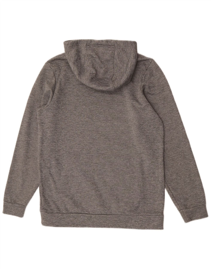 Felpa con cappuccio Nike Therma-Fit da uomo, piccola, in poliestere chiazzato grigio