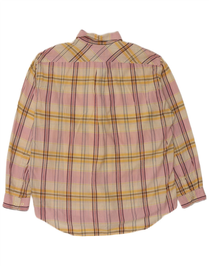 Camicia da uomo Marlboro Classics grande in cotone scozzese multicolore