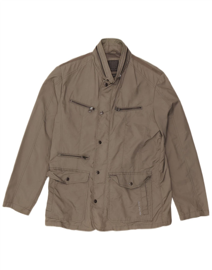 Geox Giacca da uomo con cappuccio Utility UK 42 XL Poliammide grigia