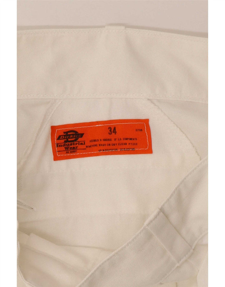 Pantaloni chino dritti da uomo Dickies W34 L28 poliestere bianco