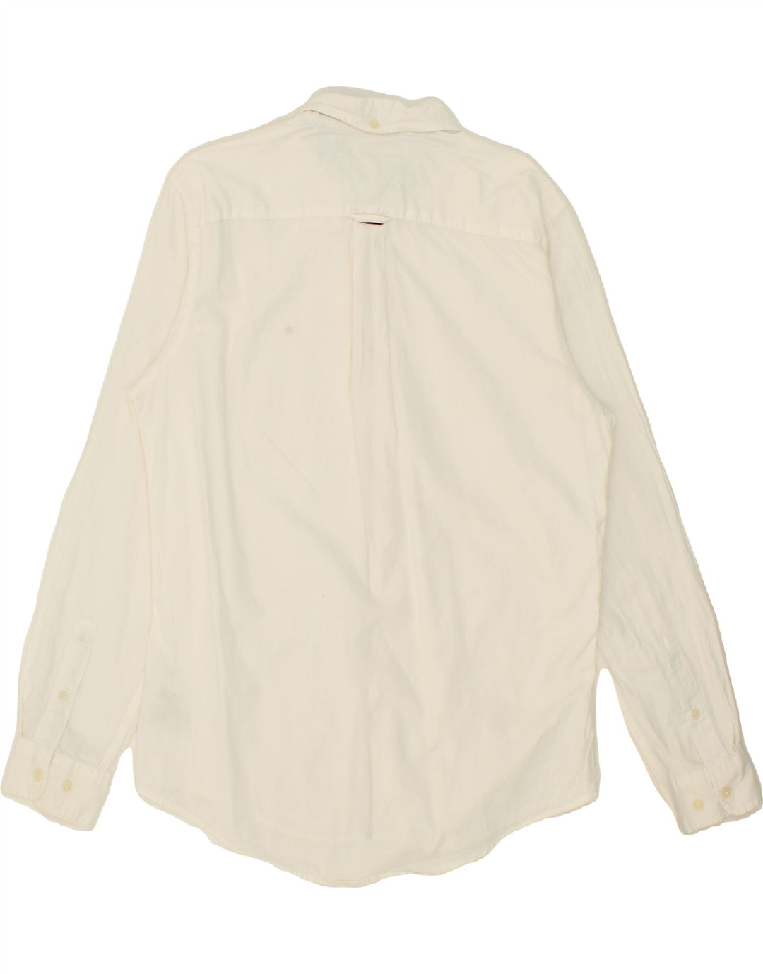 TOMMY HILFIGER Mens Shirt Medium White Cotton Vintage Tommy Hilfiger and Second-Hand Tommy Hilfiger from Messina Hembry 
