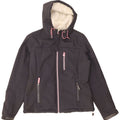 Giacca a vento con cappuccio Windtrekker da donna SUPERDRY UK 14 grande grigia