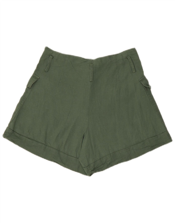 Pantaloncini cargo Zara da donna piccoli W26 lino verde