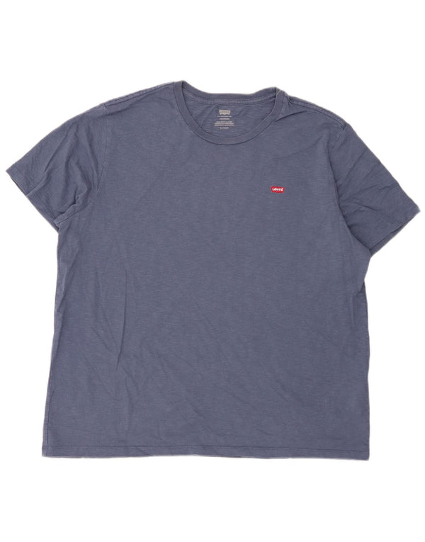 T-shirt standard da uomo Levi's Top XL in cotone screziato blu navy