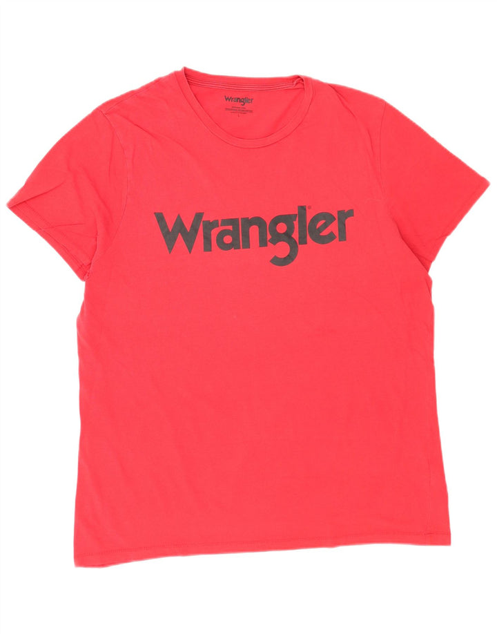T-shirt grafica da uomo Wrangler Top grande in cotone rosso