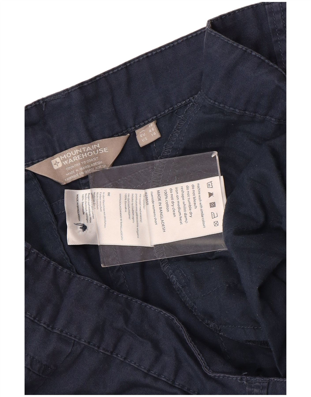 MOUNTAIN WAREHOUSE Pantaloncini casual da donna UK 18 XL W40 Cotone blu navy