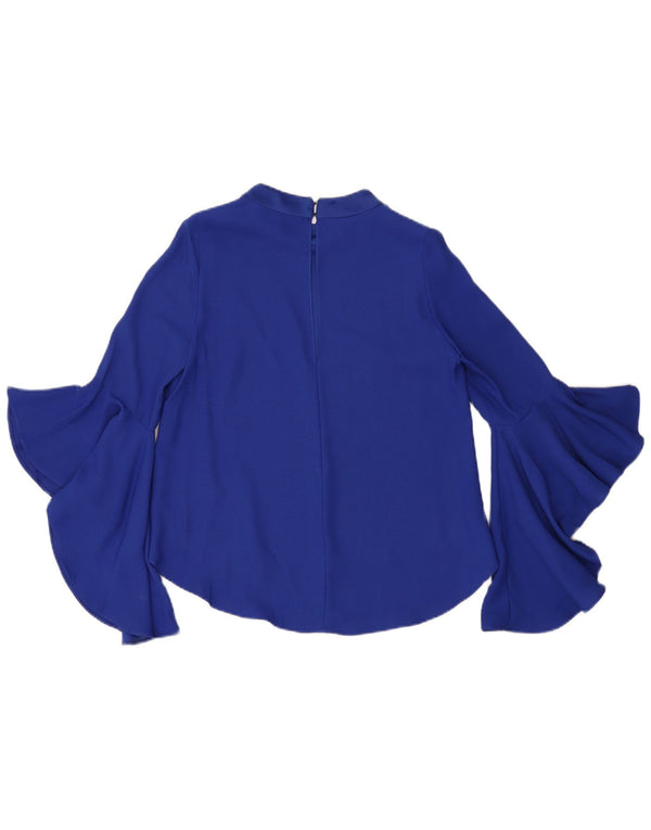 Coast Womens Long Sleeve Blouse Top UK 10 Small Blue Polyester