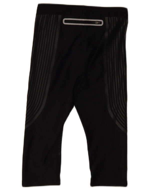 Leggings Capri geometrici Nike Dri Fit da donna UK 4 XS poliestere nero