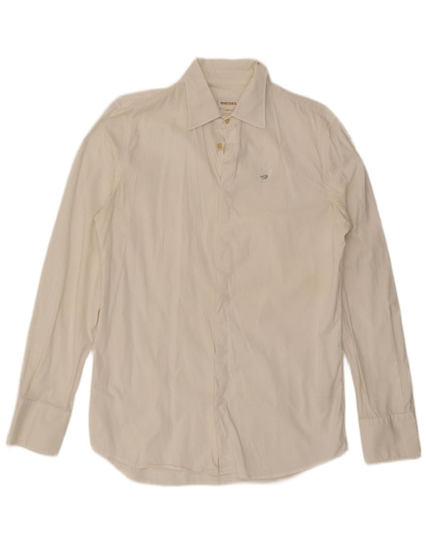 Camicia da uomo Diesel Large in cotone bianco