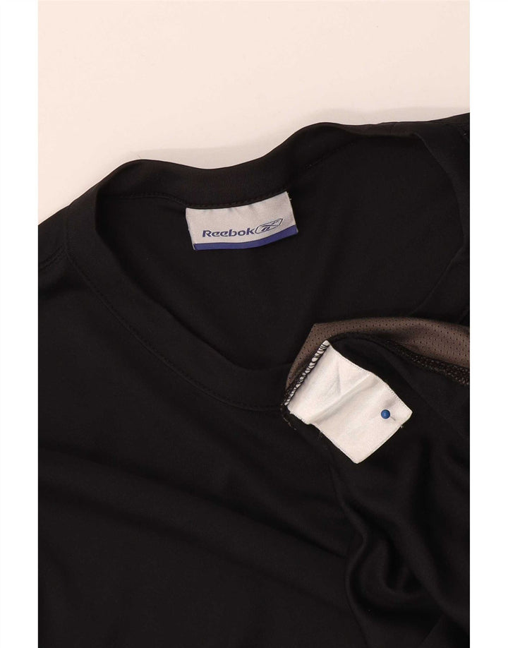 T-shirt Reebok da uomo Top Medium Black Colourblock