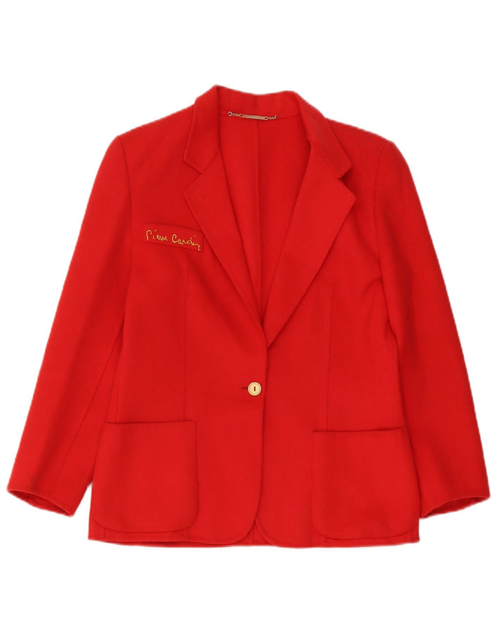 Giacca blazer da donna a 1 bottone Pierre Cardin IT 42 Lana rossa media classica
