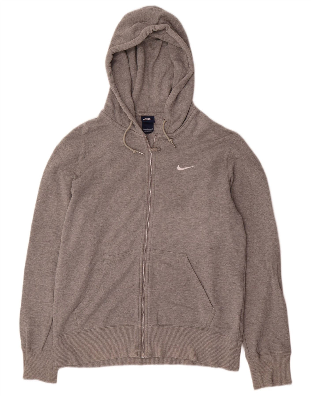 Felpa con cappuccio e zip Nike da uomo, vestibilità regolare, in cotone grigio medio