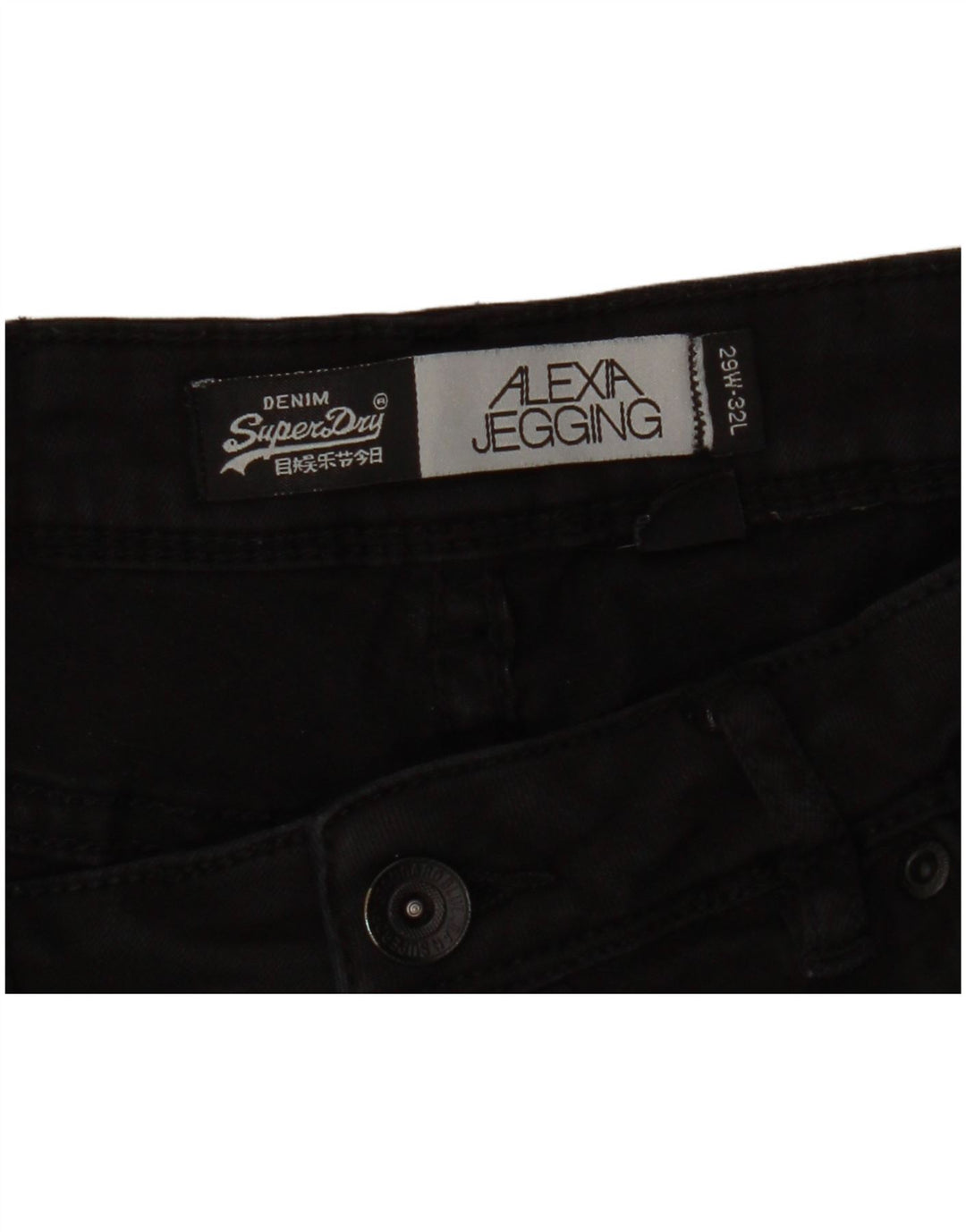 Jeans Jeggings da uomo Alexia SUPERDRY W29 L32 neri
