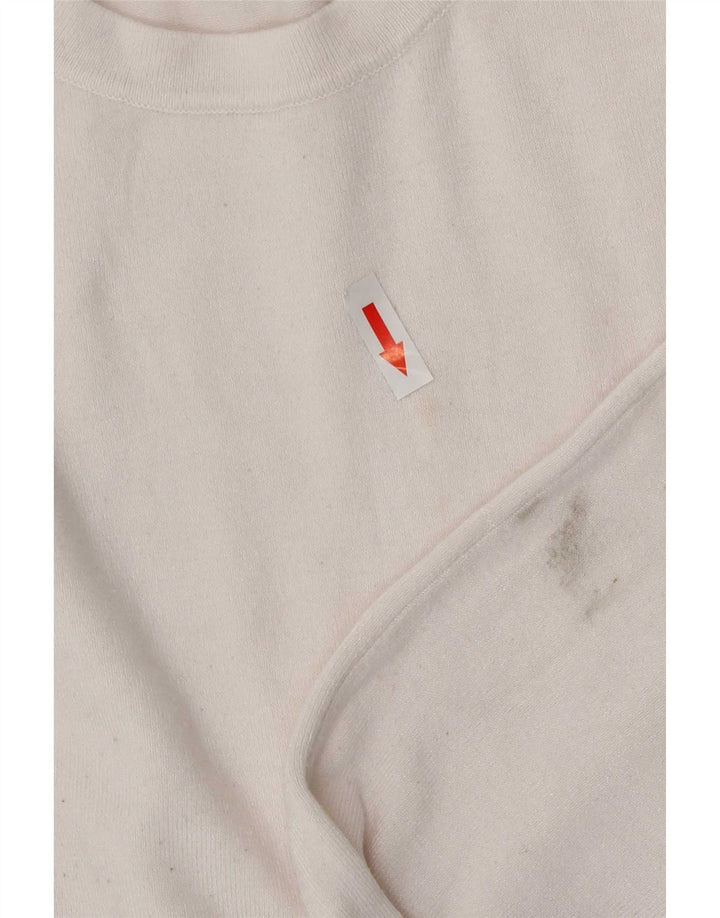 Maglione maglione girocollo da donna Zara UK 14 grande bianco
